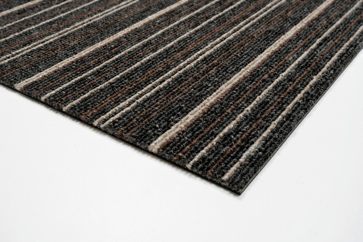 Teppichfliese Grau/Beige Astra 50x50 cm Florhöhe 3 mm - Beige/Schwarz, Basics, Textil (50/50cm)