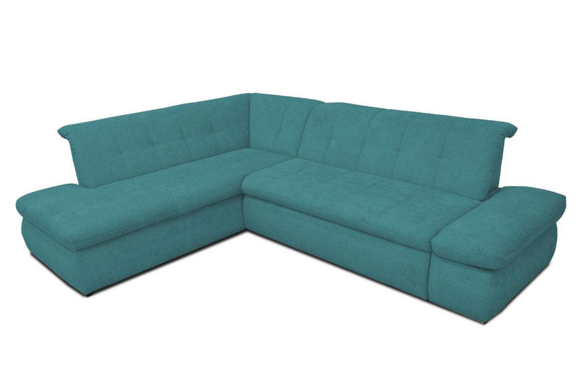 Ecksofa Moric Petrol Mikrofaser - Chromfarben/Petrol, KONVENTIONELL, Textil (216/273cm) - MID.YOU