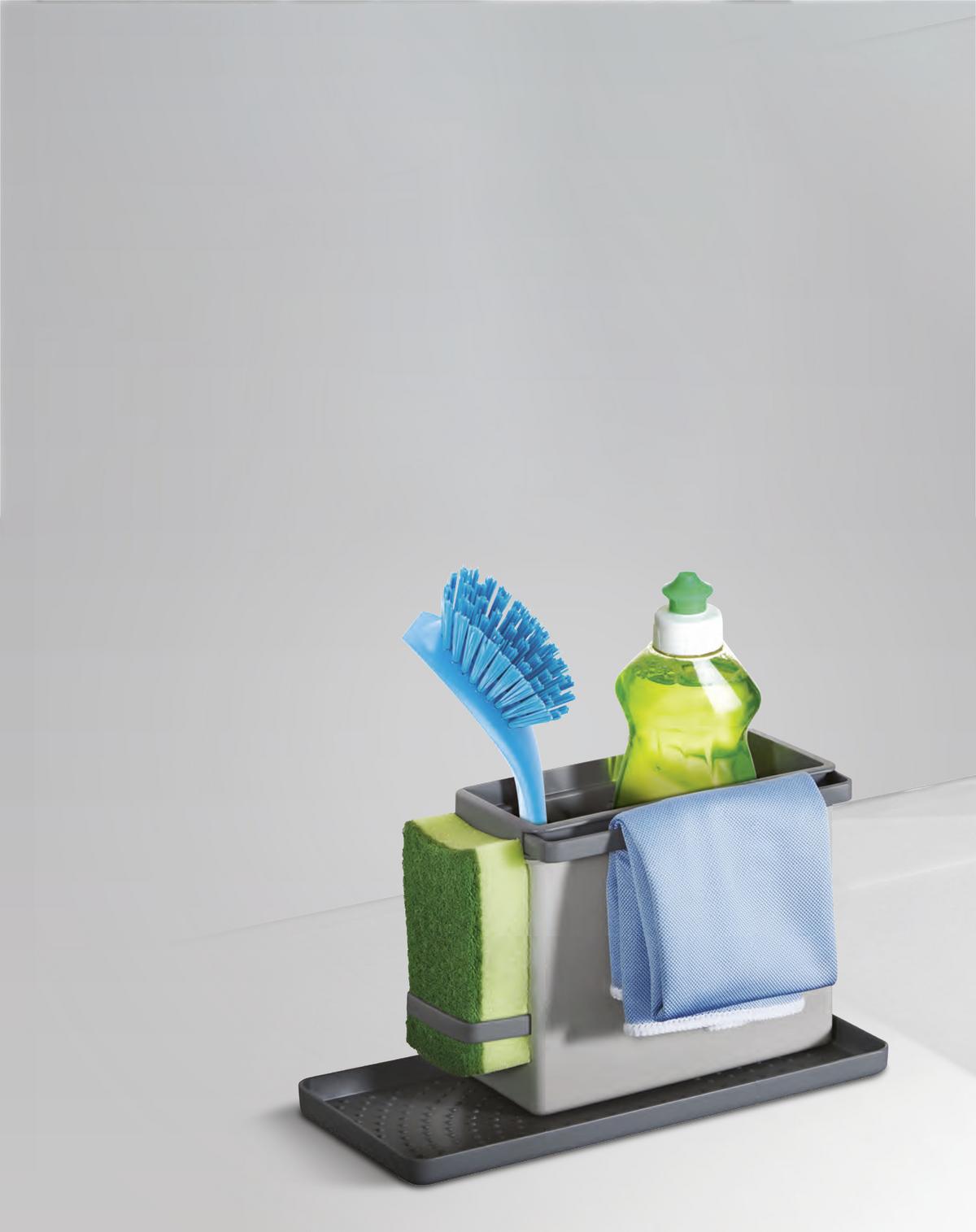 Spülorganizer Tidytex Bxhxt: 24x14x13 Cm Kunststoff - Anthrazit/Grau, Basics, Kunststoff (24/14/13cm) - Metaltex
