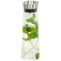 Wasserkaraffe Wilma - Edelstahlfarben/Transparent, Basics, Glas/Kunststoff (9/30,5cm) - Luca Bessoni