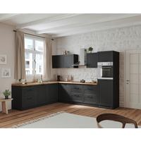 Eckküche Meran mit Geräten 240x300 cm Grau/Eiche Dekor - Eiche Wotan/Grau, LIFESTYLE, Holzwerkstoff (240/300cm) - Held