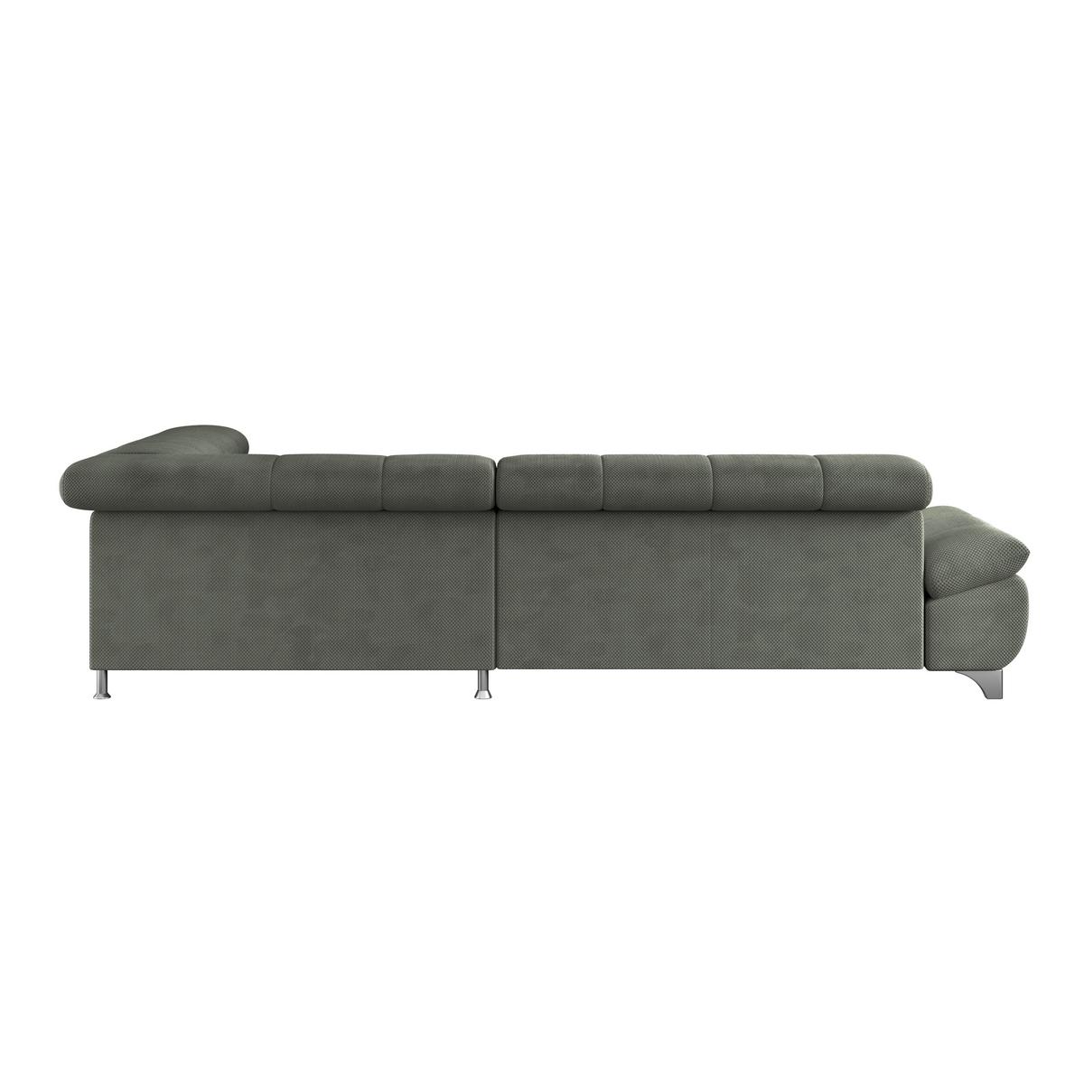 Ecksofa Gemini Grün, B: 312 cm - Chromfarben/Grün, KONVENTIONELL, Textil (312/234cm)