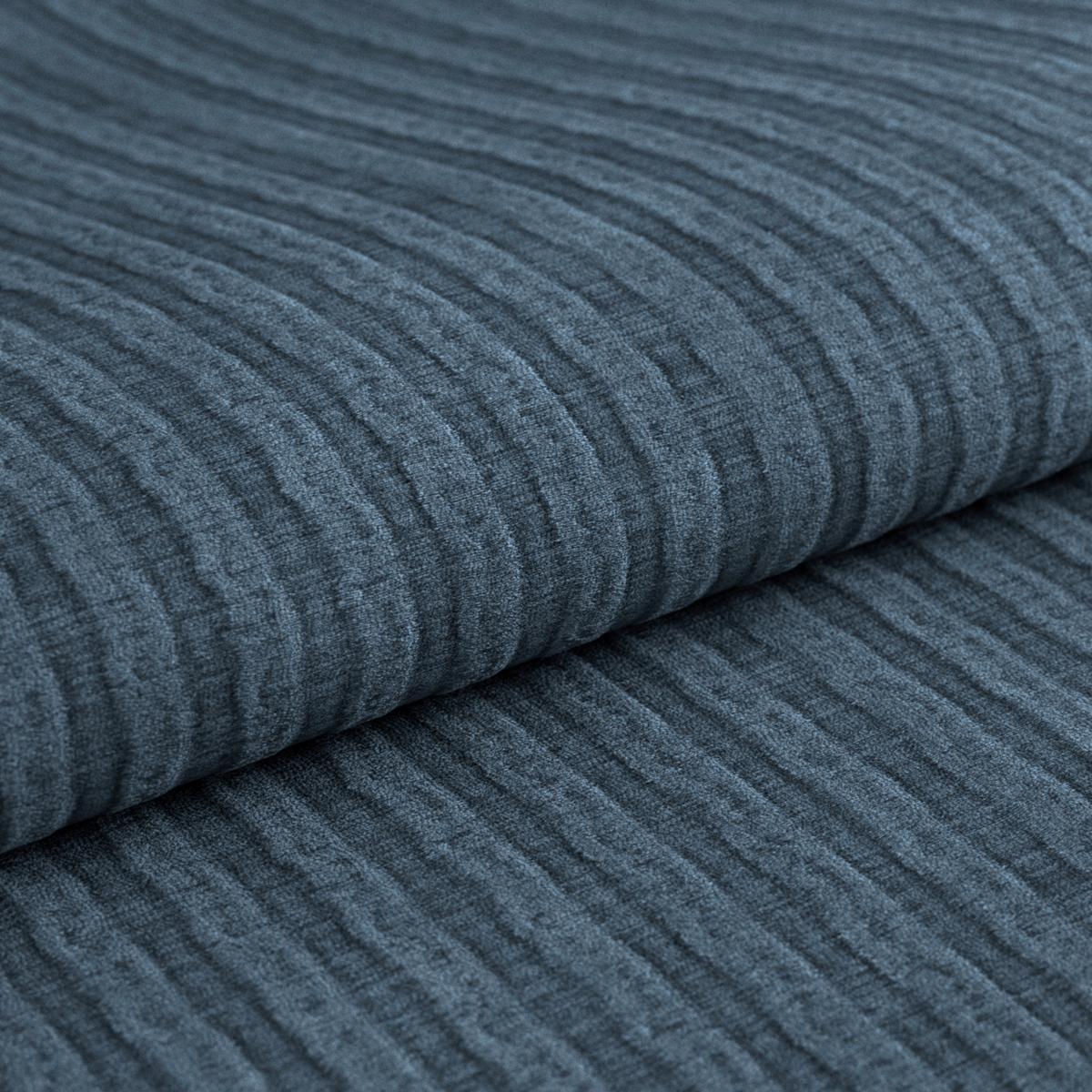 Ecksofa Mit Schlaffunktion Gemini Dunkelblau 312x234 Cm - Chromfarben/Dunkelblau, KONVENTIONELL, Textil (312/234cm)