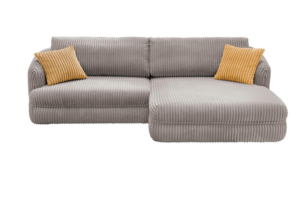 Ecksofa Lush Hellbraun S: 284x161 cm - Hellbraun/Gelb, Design, Textil (284/161cm) - Livetastic