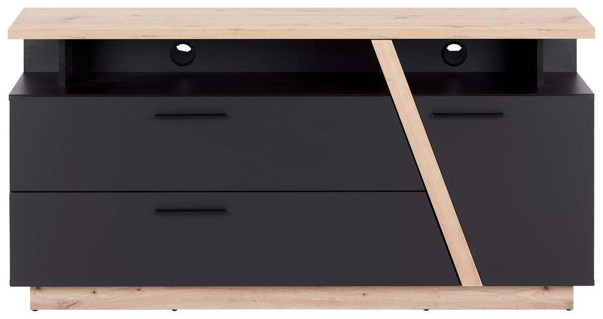 Phonotisch Maxi B: 150 cm Grau/Eiche Dekor - MODERN, Holzwerkstoff (150/75/42cm)