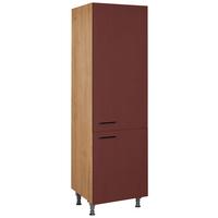 Geschirrschrank Easytouch - Eichefarben/Rot, MODERN, Holzwerkstoff (60/216,6/58cm) - Nobilia