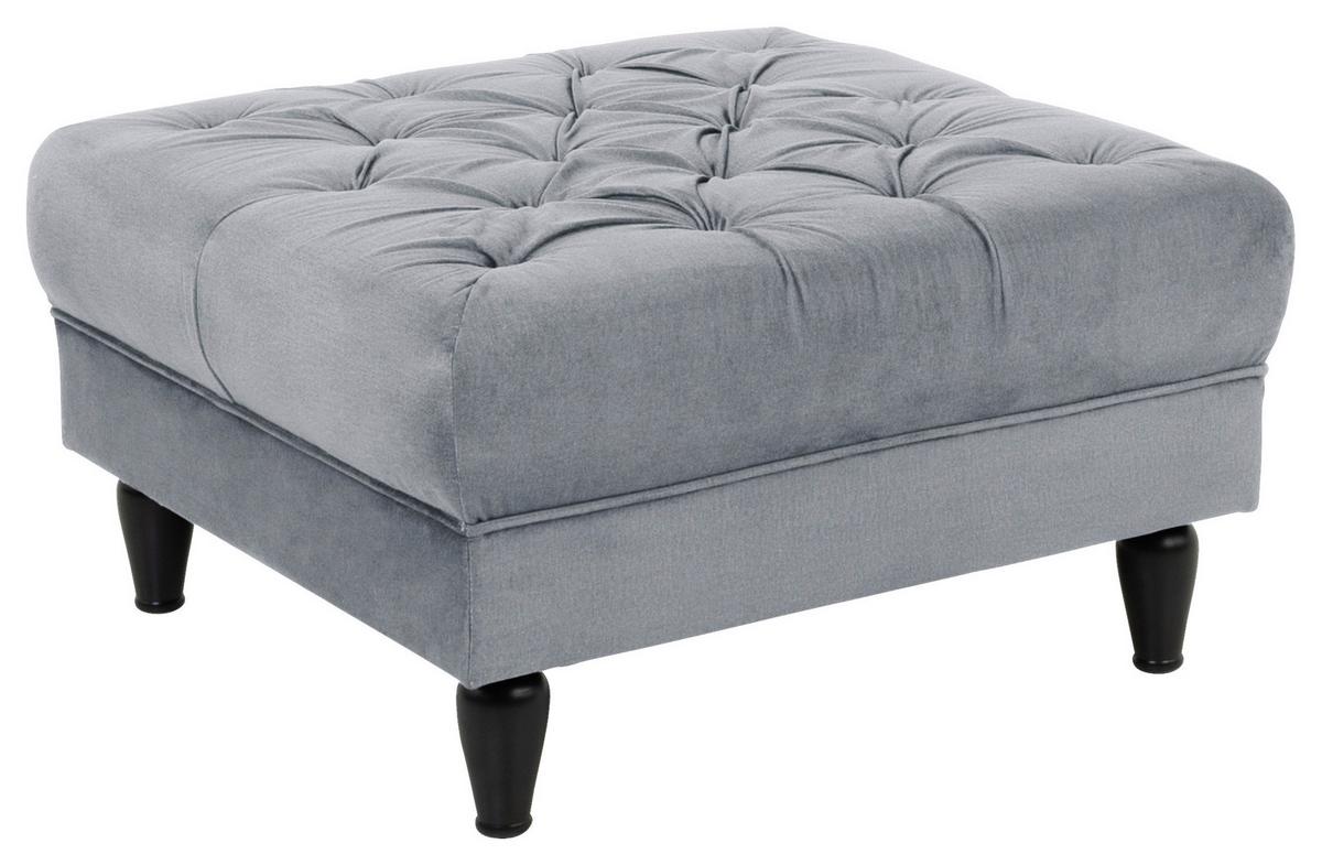 Hocker Cupido - Schwarz/Grau, Design, Textil (82/44/82cm) - MID.YOU