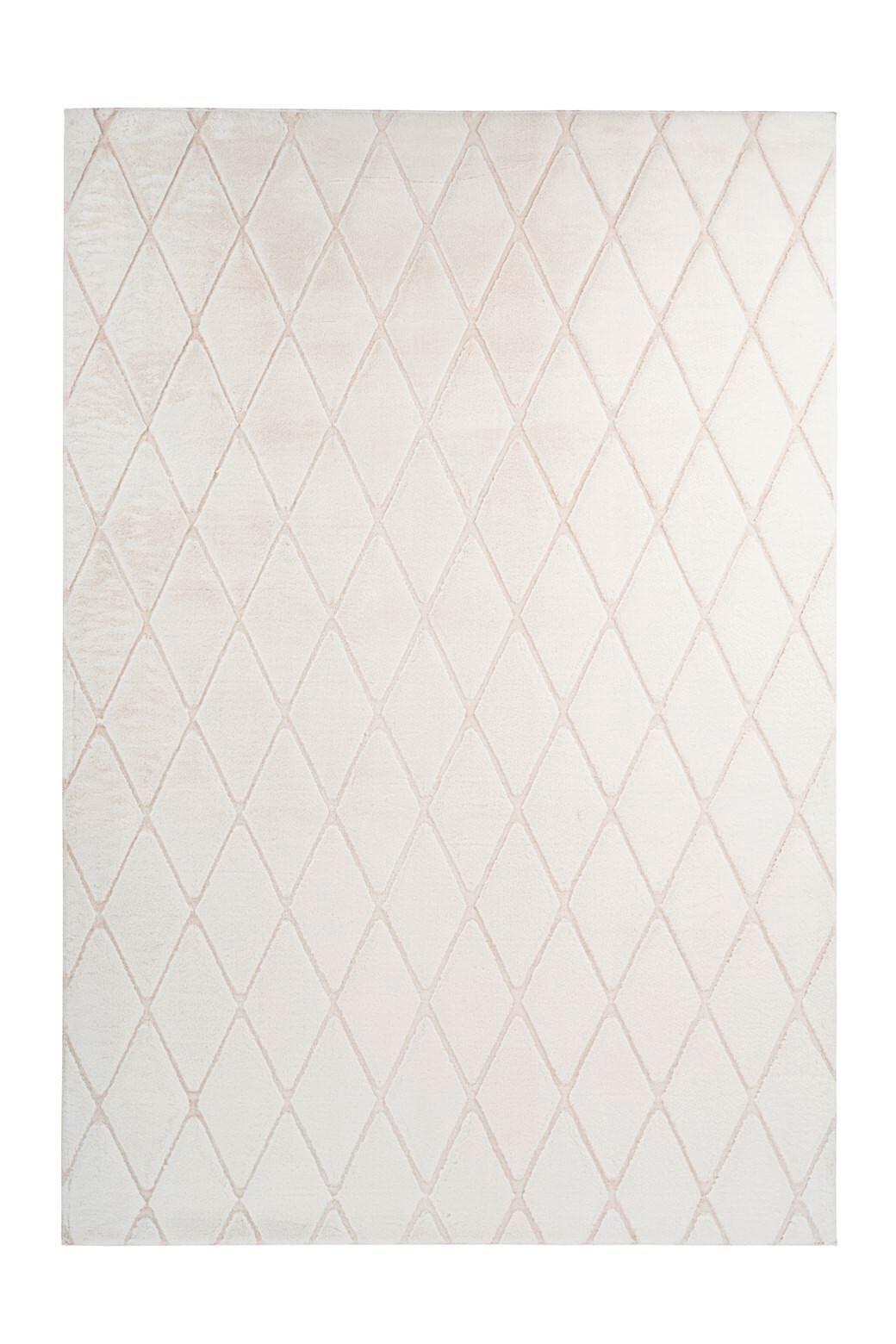 Teppich Creme, Weiß Vivica 225, BxL: 80x150 cm - Creme/Weiß, KONVENTIONELL, Textil (80/150cm)