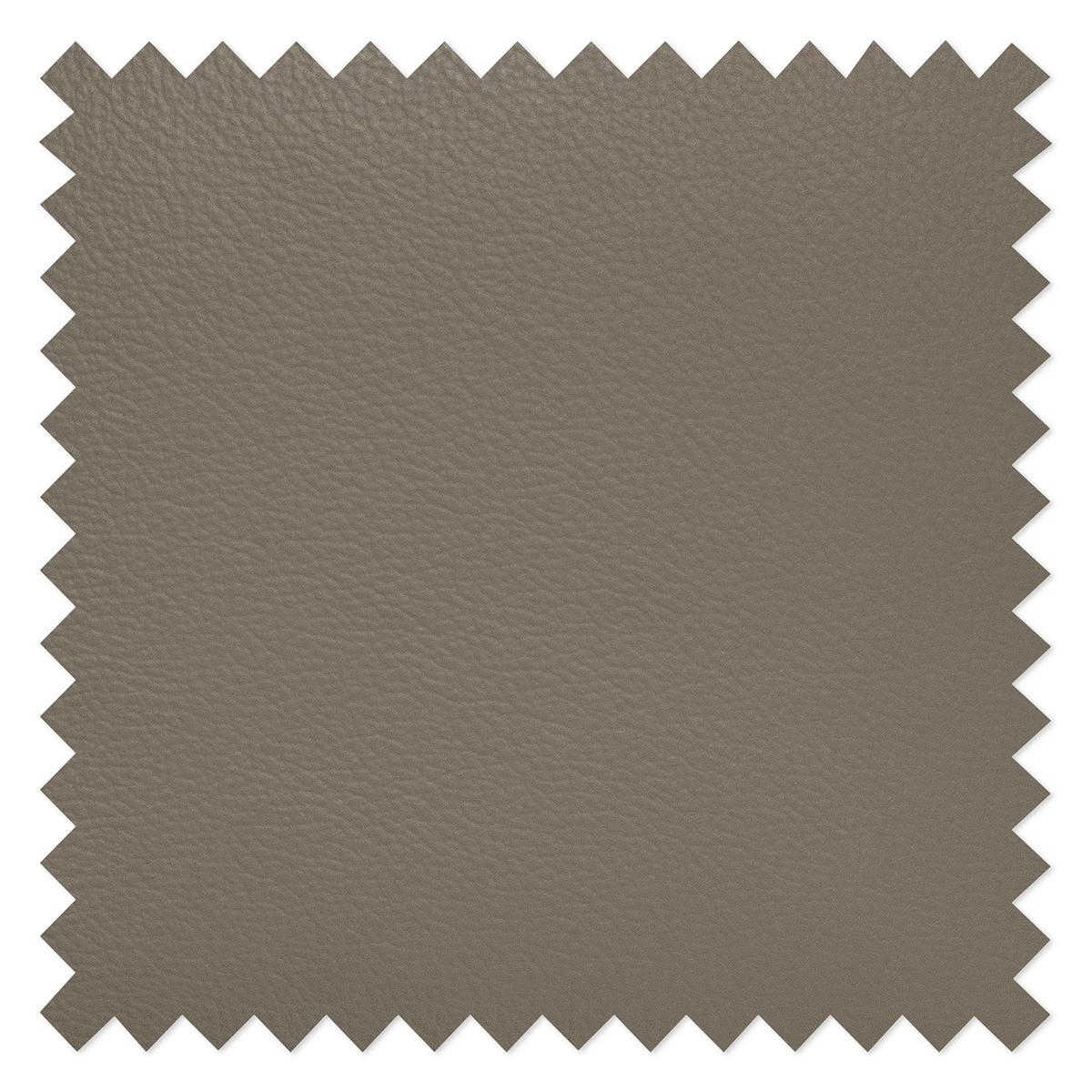 Wohnlandschaft Aspen Taupe U-Form: 208 cm - Taupe/Chromfarben, Design, Leder/Textil (208/315/175cm) - Livetastic