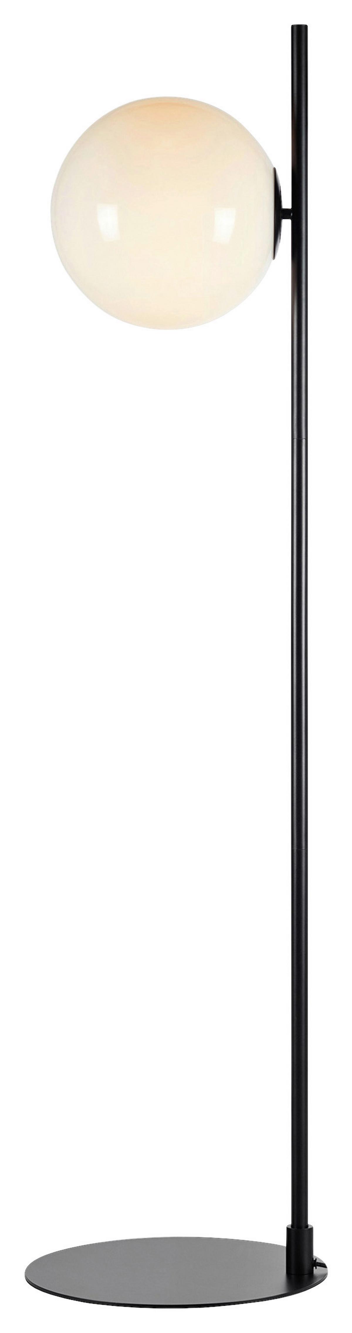 Stehleuchte Dione Floor 1l Black/white - Schwarz/Weiß, Basics, Glas/Metall (33/134,5/33cm) - Markslöjd