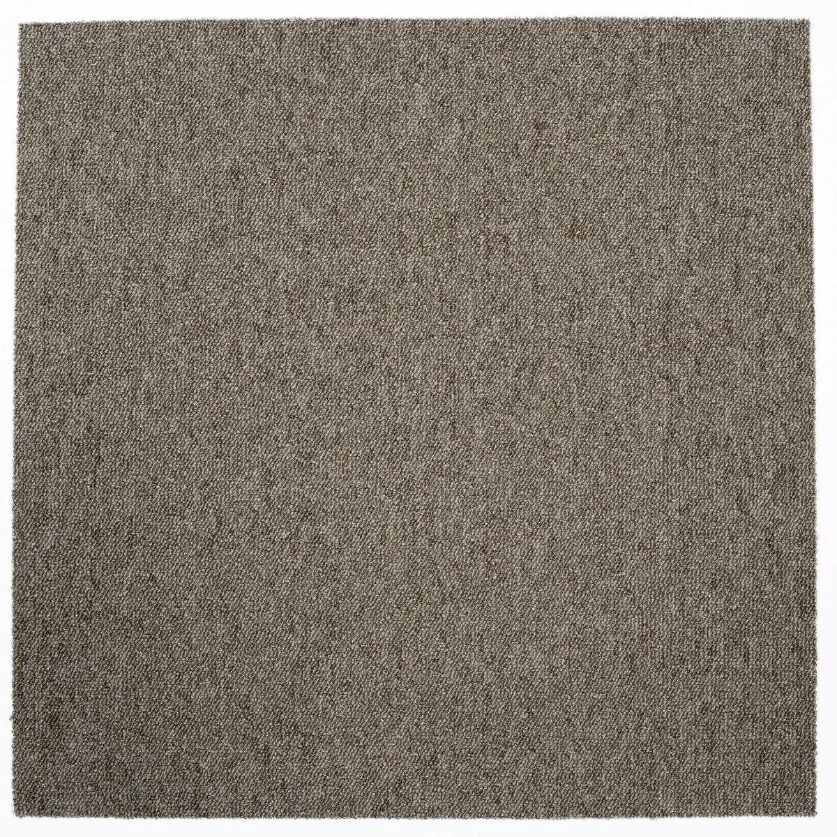 Teppichfliese Graubraun Mustang 50x50 cm Florhöhe 3 mm - Graubraun, Basics, Textil (50/50cm)