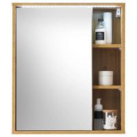 Spiegelschrank Greece mit LED- Beleuchtung 1 Türe - Eiche Wotan, MODERN, Glas/Holzwerkstoff (60/70/20cm) - MID.YOU