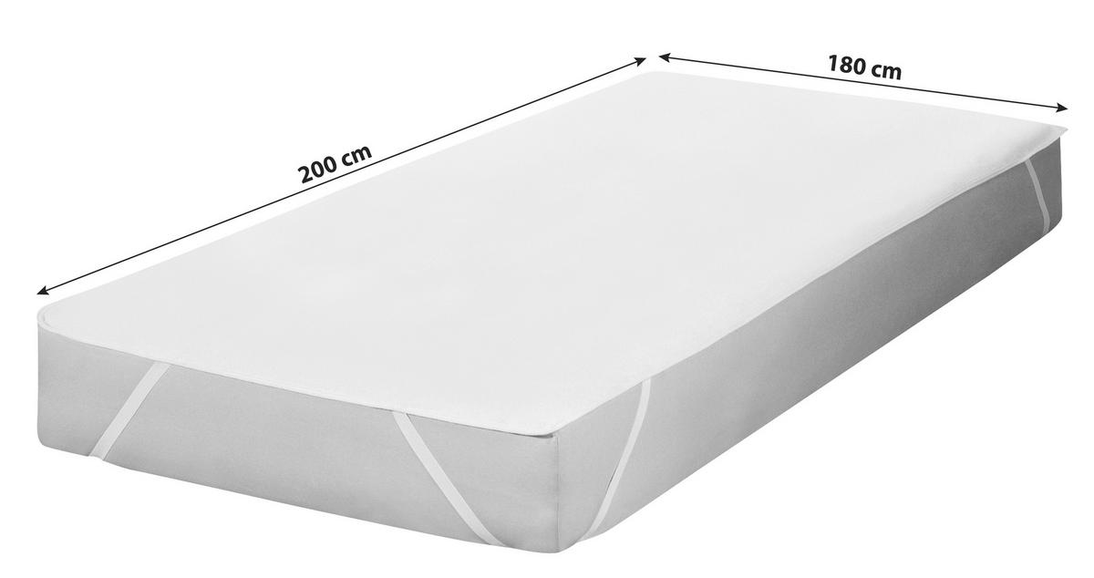 Matratzenschoner Safe 180x200 cm Baumwolle/Polyester - Weiß, Basics, Textil (180/200cm) - FAN