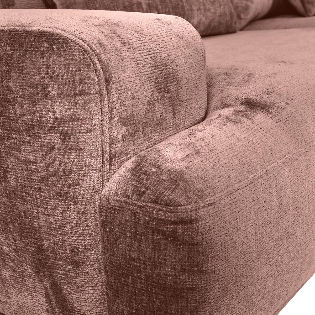 Bigsofa Mezino Altrosa B: 282 Cm - Schwarz/Altrosa, KONVENTIONELL, Textil (282/73/115cm) - MID.YOU