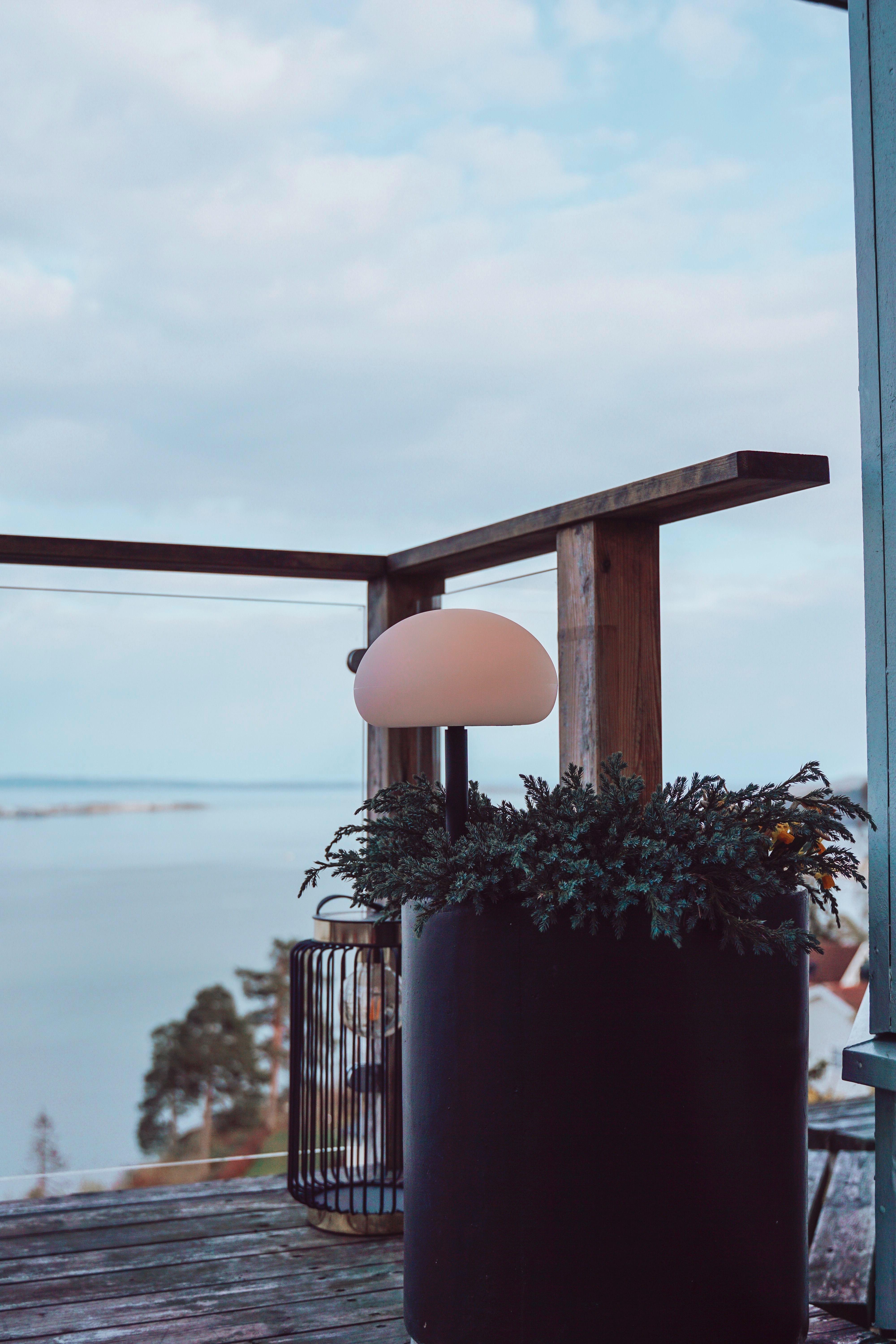 LED-Außenleuchte Sponge Weiß Schwarz D: 20 cm - Schwarz/Weiß, Design, Kunststoff/Metall (20/52cm) - Nordlux