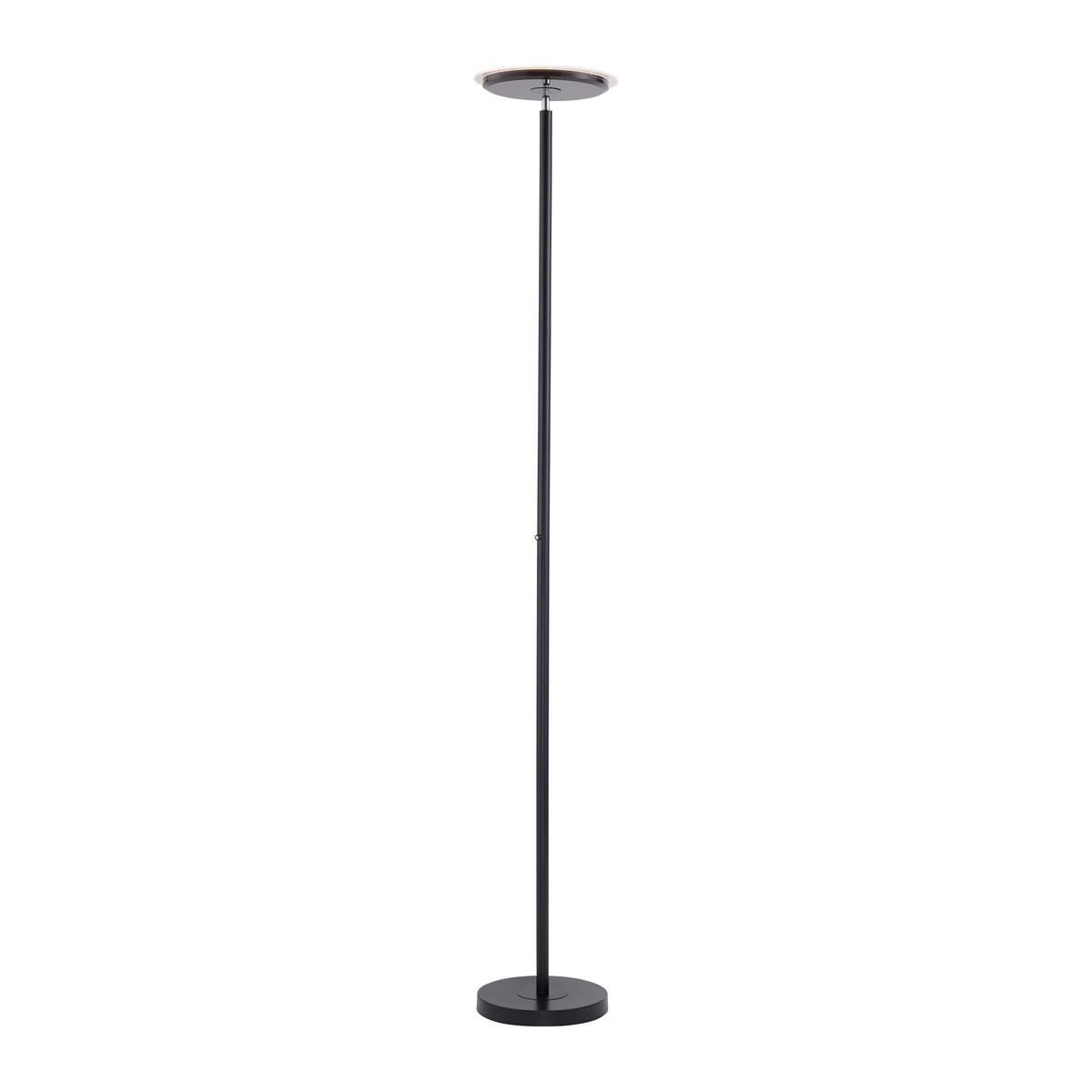 Led-stehlampe Dimmbar Schwarz Mit Touch - Schwarz, Design, Metall (30/30/181cm)