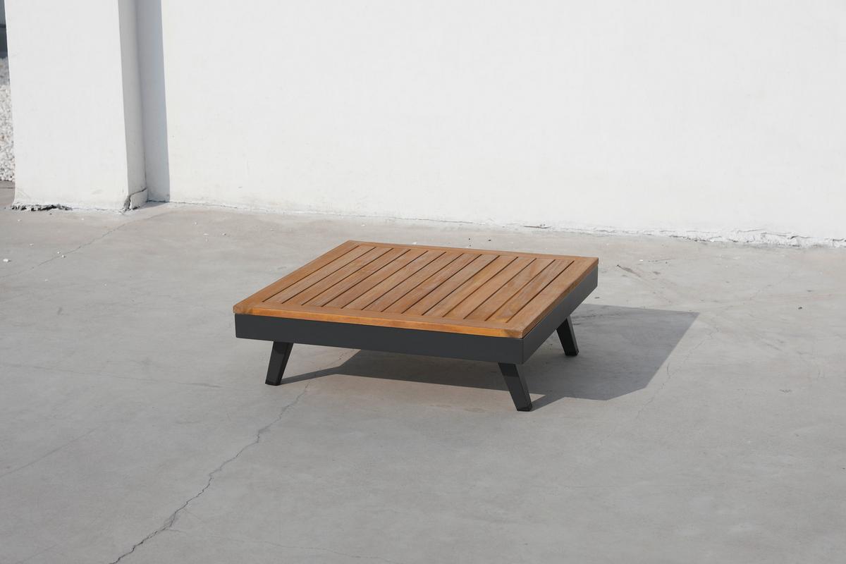 Loungegarnitur 3-Tlg. Naxos Holz/Metall/Textil mit Kissen - Anthrazit/Silberfarben, Basics, Holz/Textil (175/175cm) - Gardenson