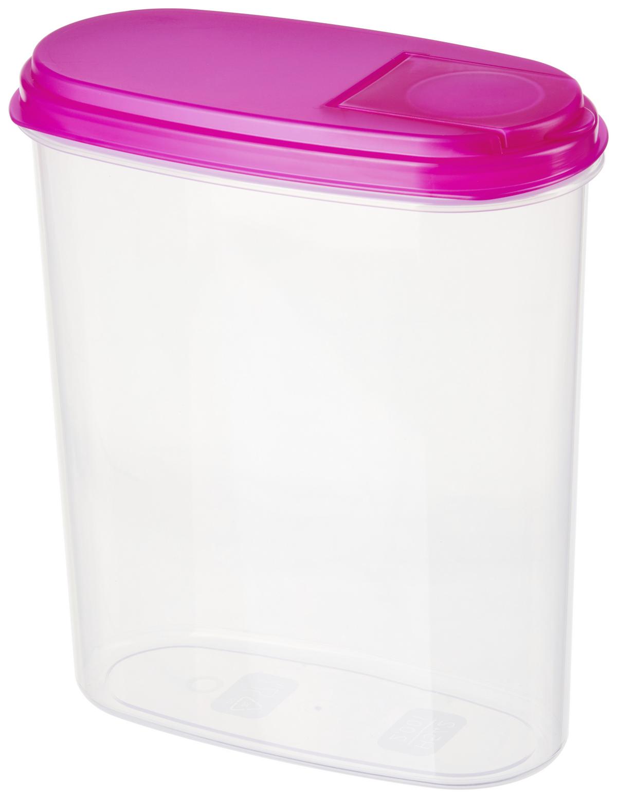Schüttdose Anton ca. 2 L mit Klappöffnung - Klar, KONVENTIONELL, Kunststoff (18,5/9,5/21cm)