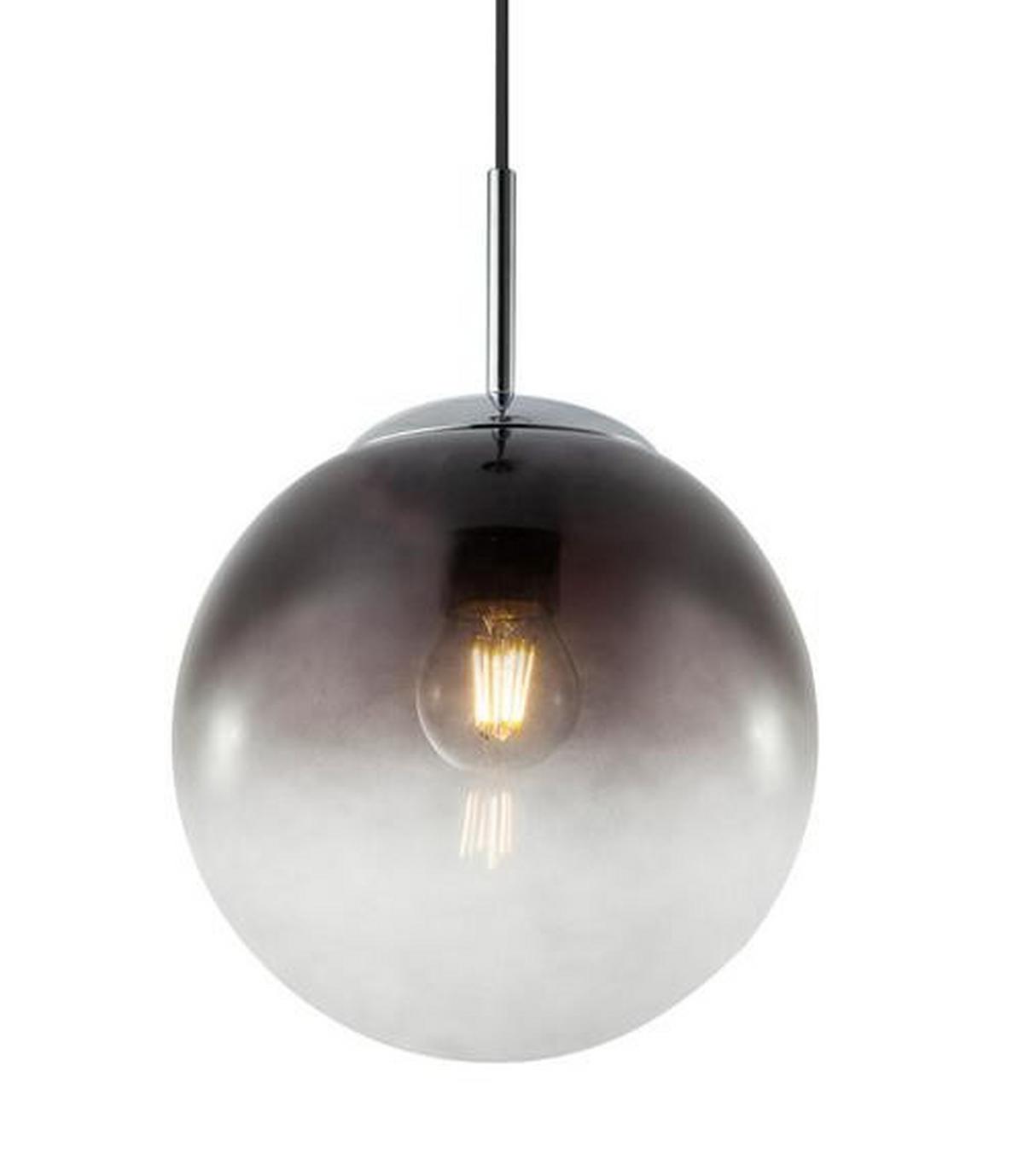Hängeleuchte Varus H: 120 cm 1-Flammig mit Rauchglas - Basics, Glas/Metall (20/120cm) - Globo