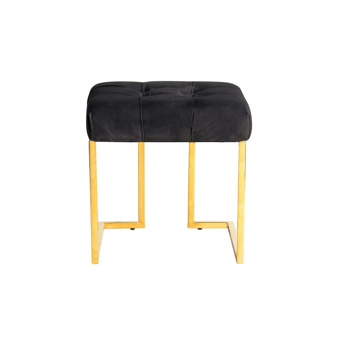 Hocker Rare 100 Schwarz B: 48 Cm - Goldfarben/Schwarz, Design, Textil (48/48/48cm) - Kayoom