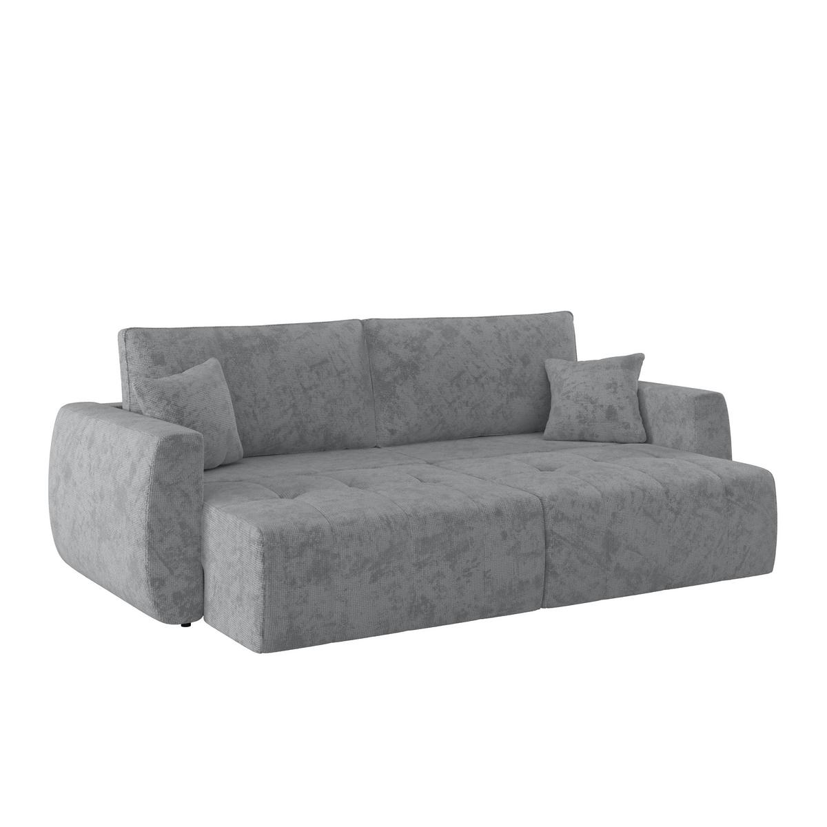 Rozkládací pohovka BALI, šedá, s úl.prostorem - šedá/černá, Moderní, dřevo/textil (245/74-90/104cm) - Luca Bessoni