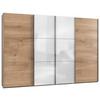 Schwebetürenschrank B: 350 cm Level 36c Weiß/Eiche Dekor - Eichefarben/Weiß, MODERN, Holzwerkstoff (350/236/65cm) - MID.YOU
