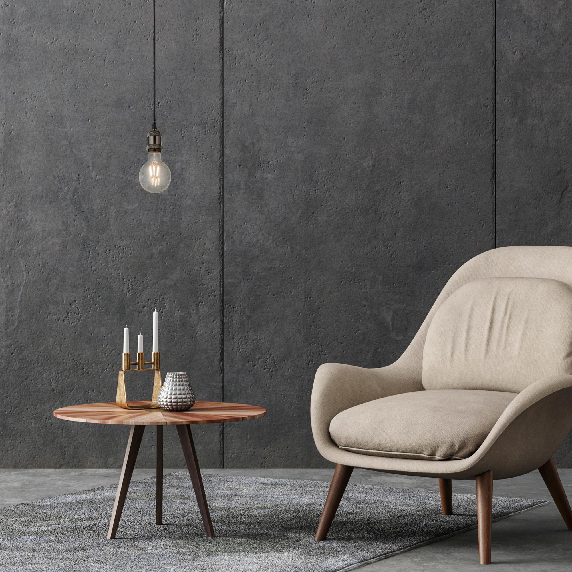 Pendelleuchte 7461bc Suspension - Schwarzchrom, KONVENTIONELL, Metall (9,8/300cm)