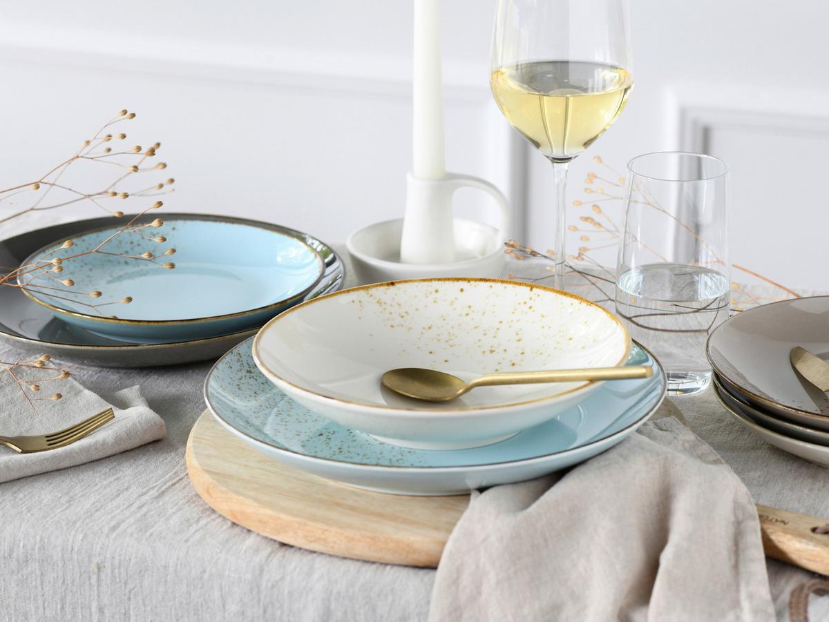 Kombiservice Keramik 4 Personen Geschirr Set - Multicolor, Basics, Keramik (31,5/31,5/38cm) - Creatable