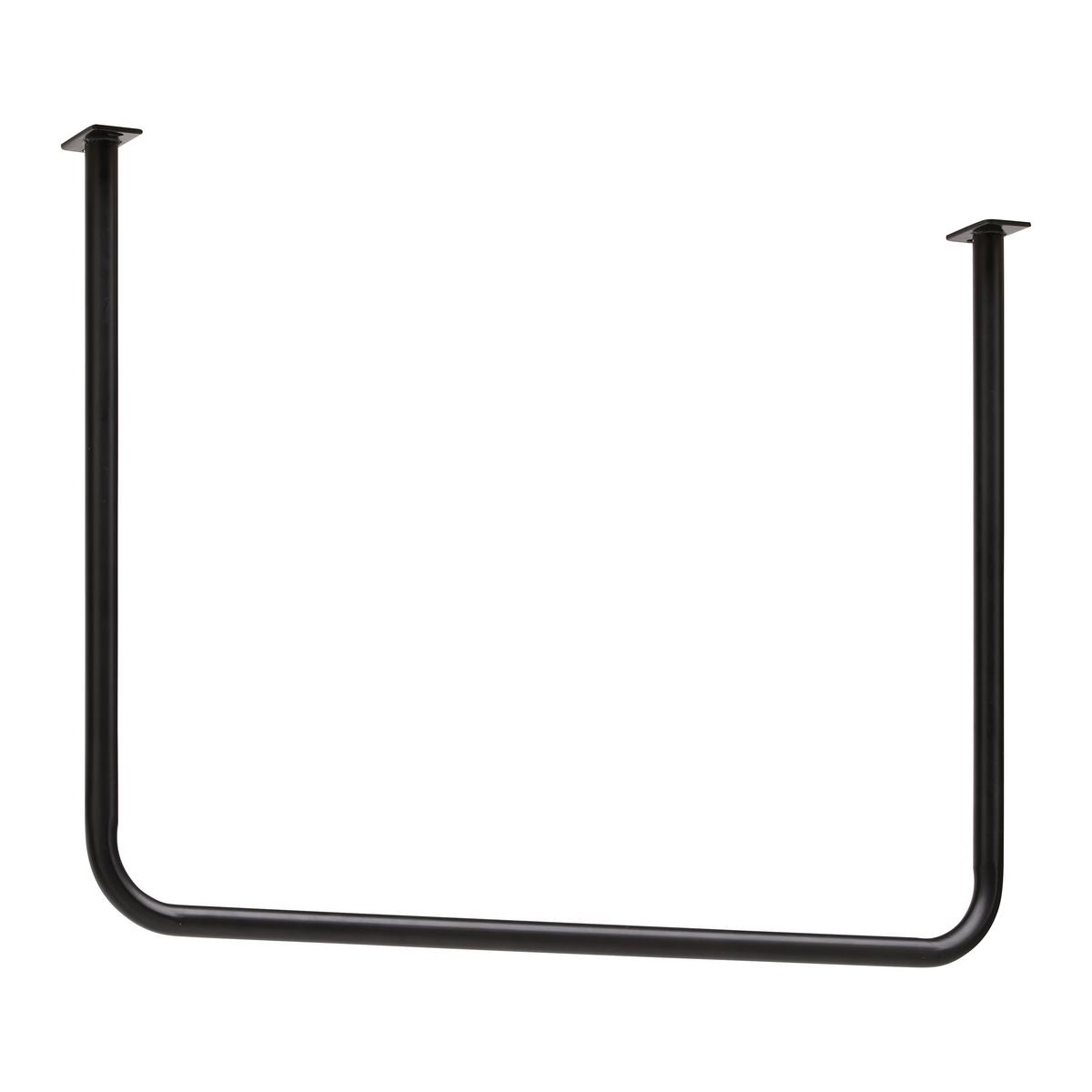 Vešiaková tyč PIPE čierna - čierna, Modern, kov (80/60/6cm) - Mömax