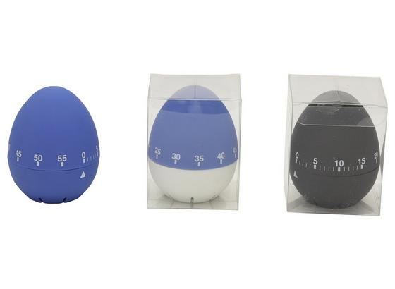 Óra Tojás Formájú - fekete/kék, konvencionális, műanyag (6/7,5/6cm) Óra Tojás Formájú - fekete/kék, konvencionális, műanyag (6/7,5/6cm)