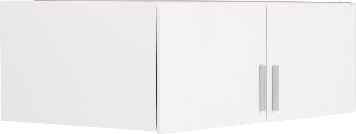 NÁSTAVEC NA SKŘÍŇ CELLE - bílá/barvy hliníku, Moderní, kompozitní dřevo/plast (117/39/117cm)