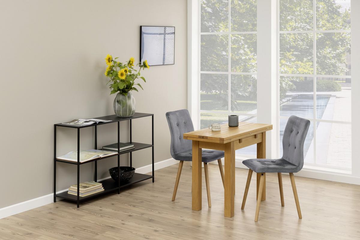 Esstische Ausziehbar Echtholz Kenley 100x90x75 Cm - Eichefarben, Trend, Holz/Holzwerkstoff (45-90/100/75cm) - MID.YOU