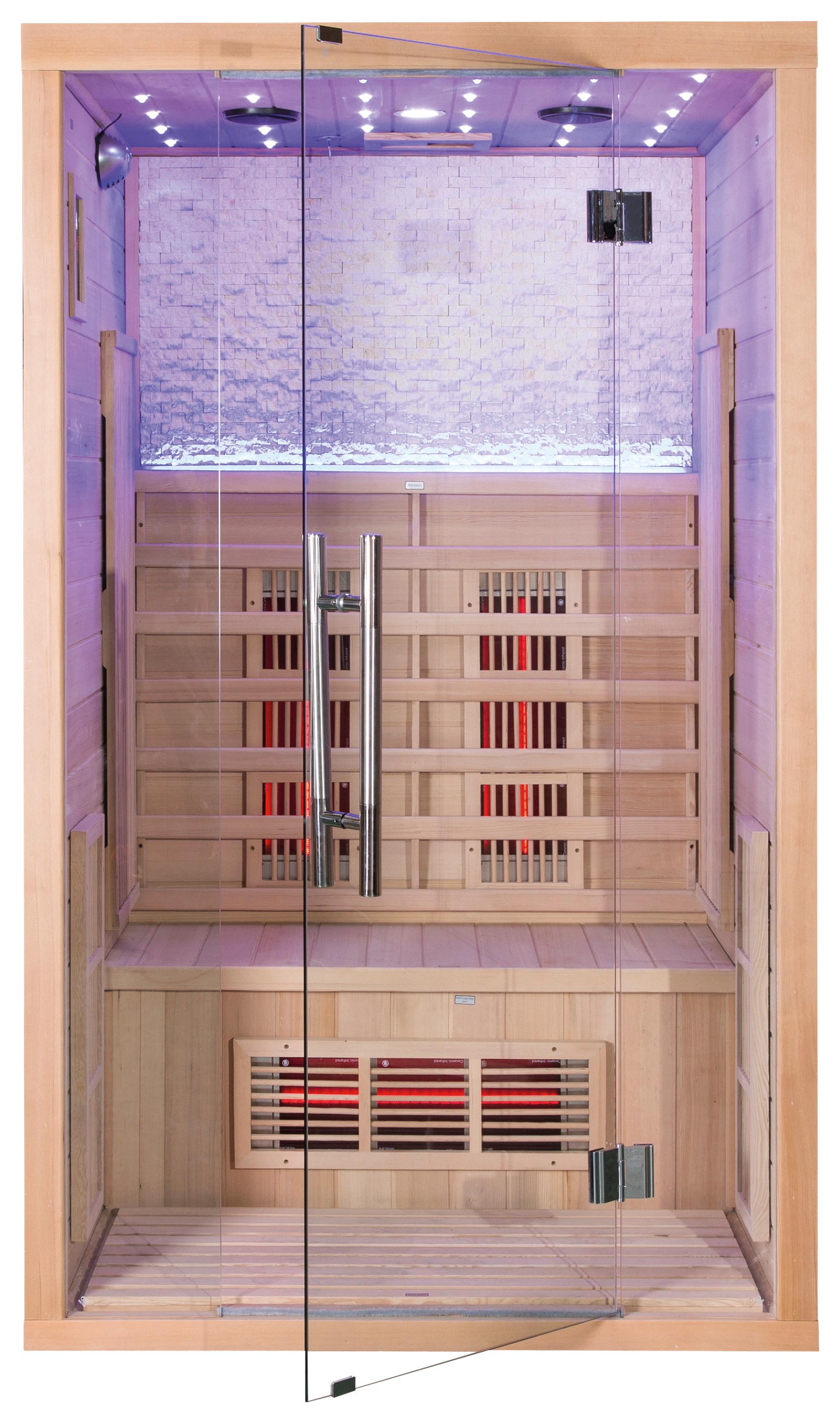 Infrarotkabine 2 Personen 120x200x105cm Göteborg - Naturfarben, MODERN, Holz (120/200/105cm)