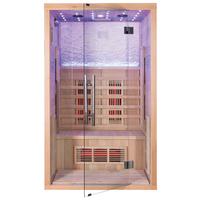 Infrarotkabine 2 Personen 120x200x105cm Göteborg - Naturfarben, MODERN, Holz (120/200/105cm)