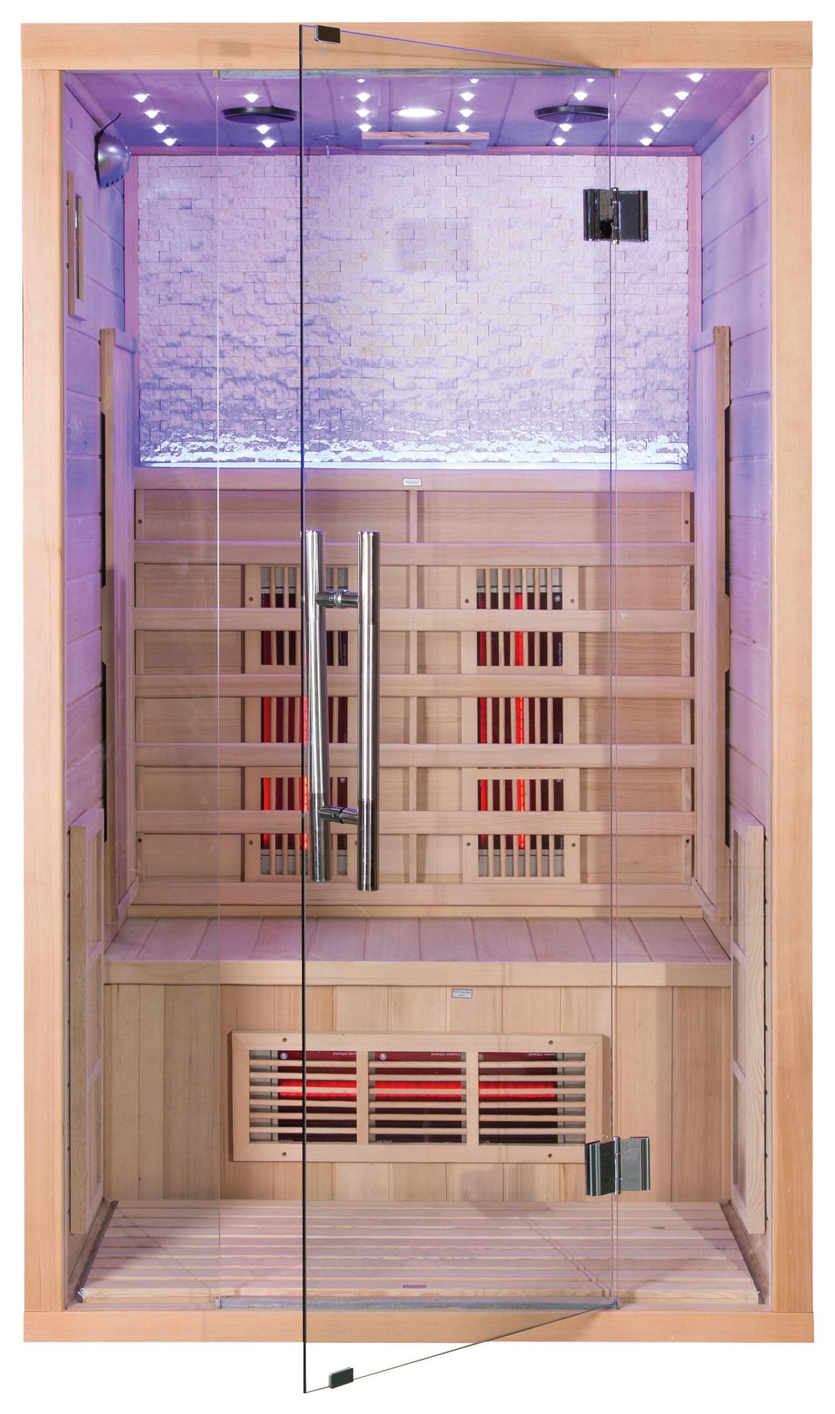 Infrarotkabine 2 Personen 120x200x105cm Göteborg - Naturfarben, MODERN, Holz (120/200/105cm)