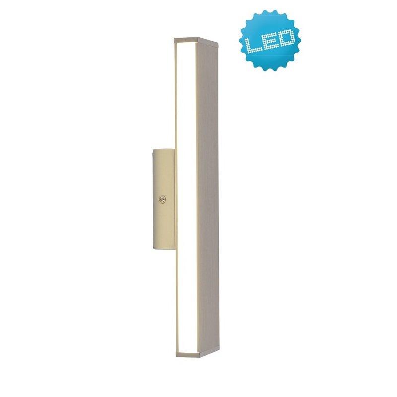LED-Wandleuchte, 1-Flammig, Rechteckig - Chromfarben/Alufarben, Design, Kunststoff/Metall (31,6/7/5cm) - Näve