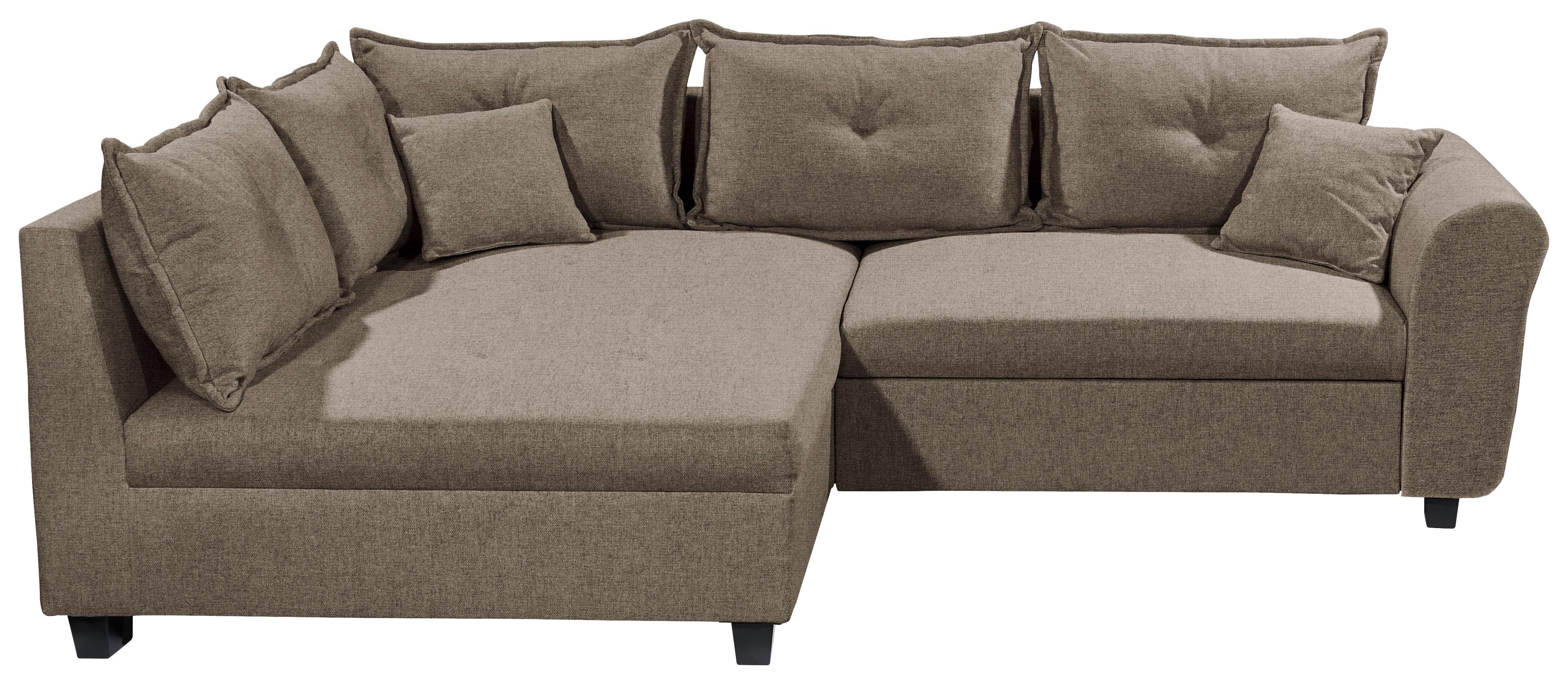 Ecksofa Liz Braun S: 175x252 Cm - Schwarz/Braun, MODERN, Textil (175/252cm) - Livetastic
