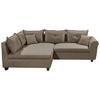 Ecksofa Liz Braun S: 175x252 Cm - Schwarz/Braun, MODERN, Textil (175/252cm) - Livetastic