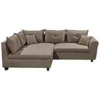 Ecksofa Liz Braun S: 175x252 cm - Schwarz/Braun, MODERN, Textil (175/252cm) - Livetastic