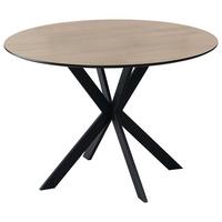 Esstisch Amar Melamin Eichefarben, B: 110 Cm - Eichefarben/Schwarz, KONVENTIONELL, Holzwerkstoff/Metall (110/75/110cm) - P & B