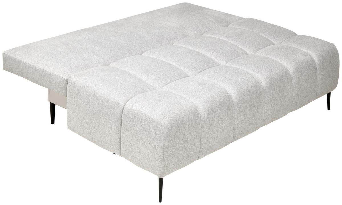 Schlafsofa Bobbio Grau B: 204cm - Schwarz/Grau, MODERN, Textil (204/90/95cm) - MID.YOU