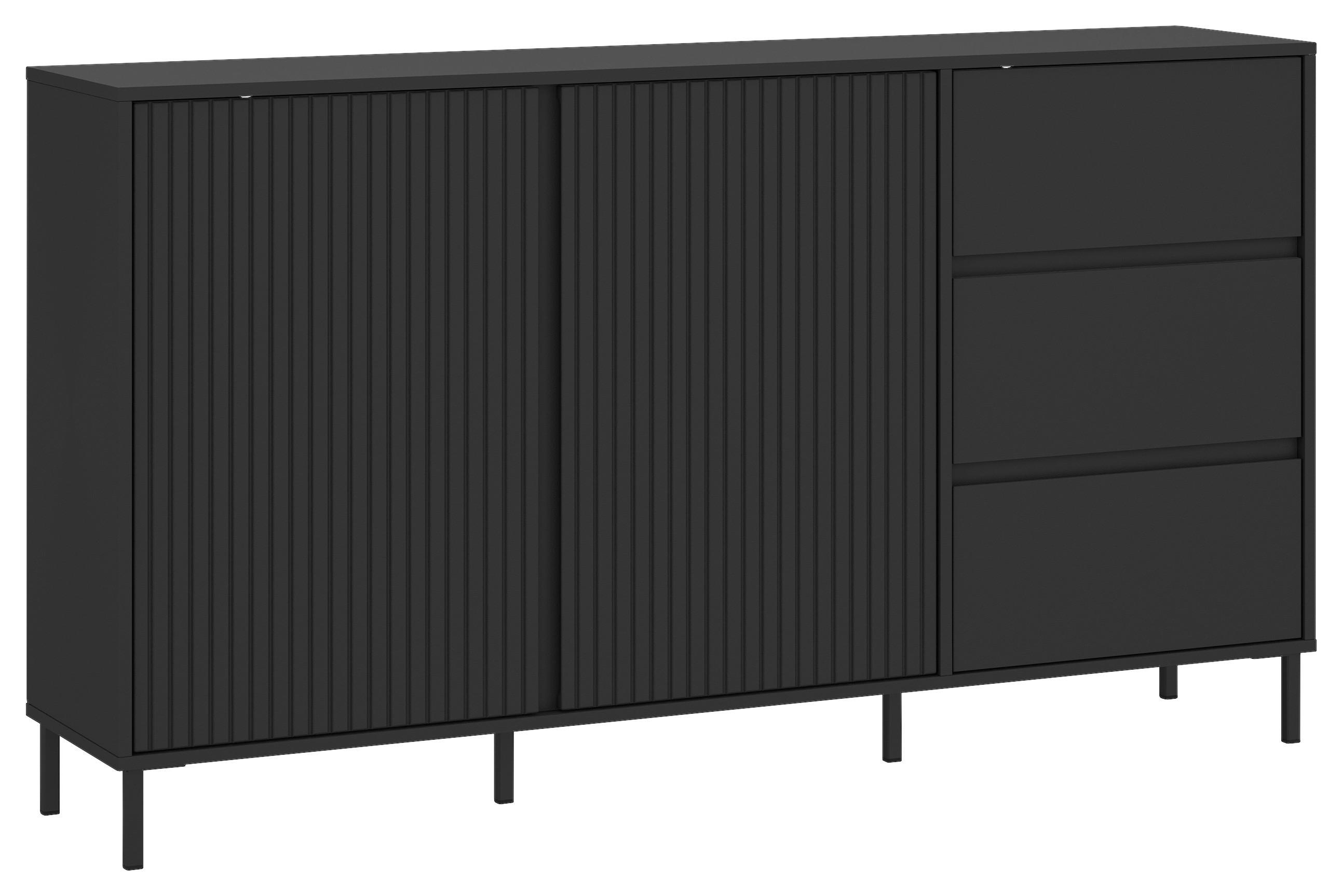 Kommode Avenale Anthrazit B: 157,8 Cm - Anthrazit/Schwarz, Trend, Holzwerkstoff (157,8/91,6/40cm)