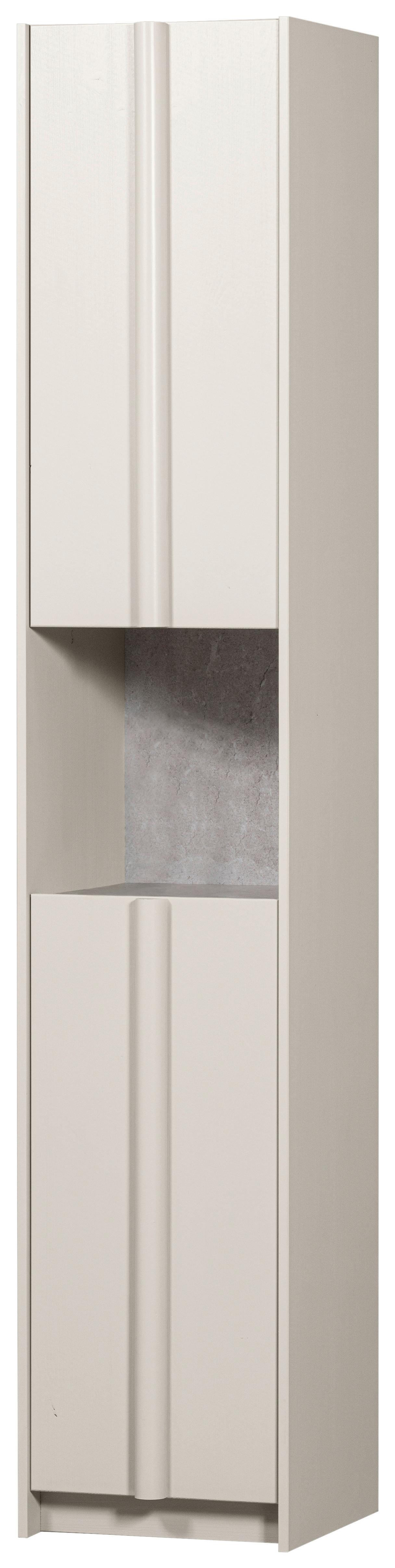 Garderobenschrank Basu Hellgrau B: 40 cm - Hellgrau, Design, Holz (40/210/42cm) - Livetastic