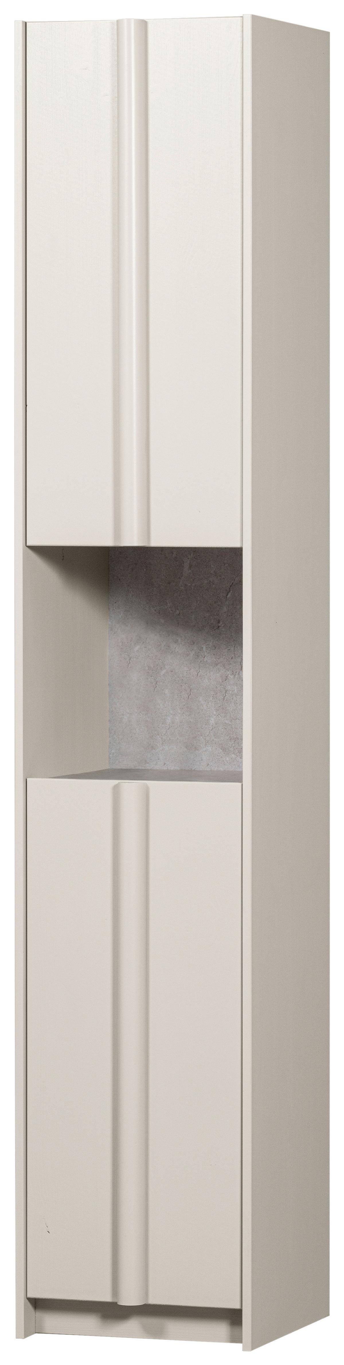 Garderobenschrank Basu Hellgrau B: 40 cm - Hellgrau, Design, Holz (40/210/42cm) - Livetastic