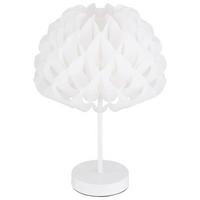 Tischlampe Irene Weiß Mit Schalter - Weiß, Basics, Kunststoff/Metall (25/35cm) - Globo