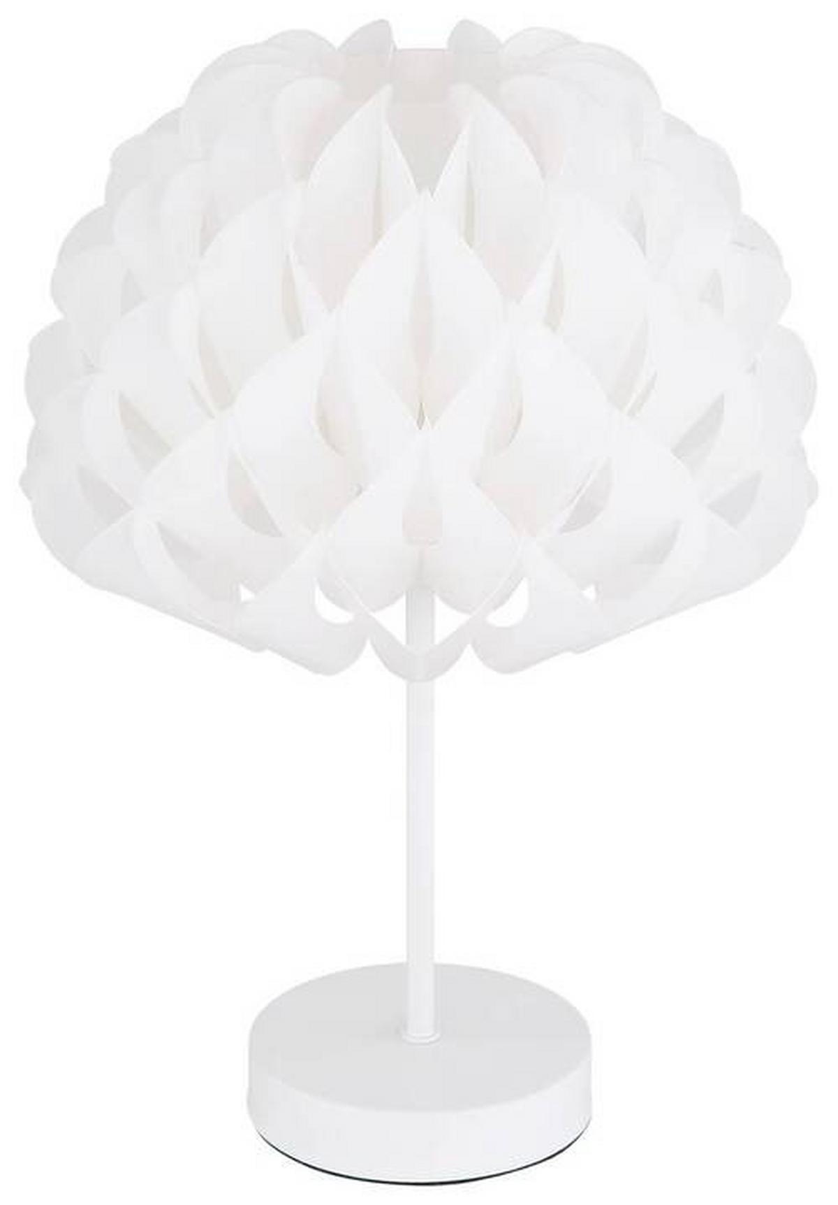 Tischlampe Irene Weiß Mit Schalter - Weiß, Basics, Kunststoff/Metall (25/35cm) - Globo