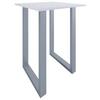Bartisch Xona 80x80x120 Cm Weiß, Silberfarben - Silberfarben/Weiß, KONVENTIONELL, Holzwerkstoff/Metall (80/80/102cm)