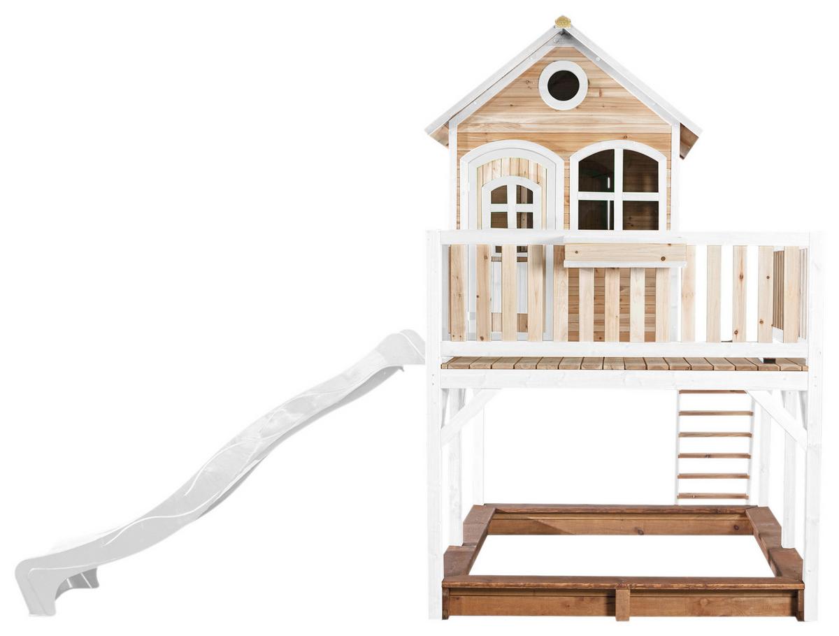 Spielturm A030.151.91 - Weiß/Braun, KONVENTIONELL, Holz (377/291/255cm) - Ambia Garden