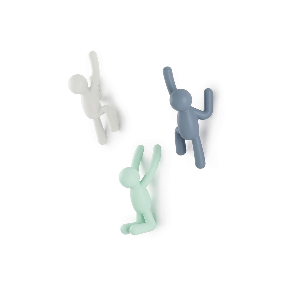 Háčky sada 3 ks barevná - vícebarevná, Moderní, plast (7/18/8cm) - Mömax