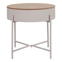Beistelltisch Sisco Beige B: 40 Cm - Beige, Design, Kunststoff/Metall (40/40/40cm)